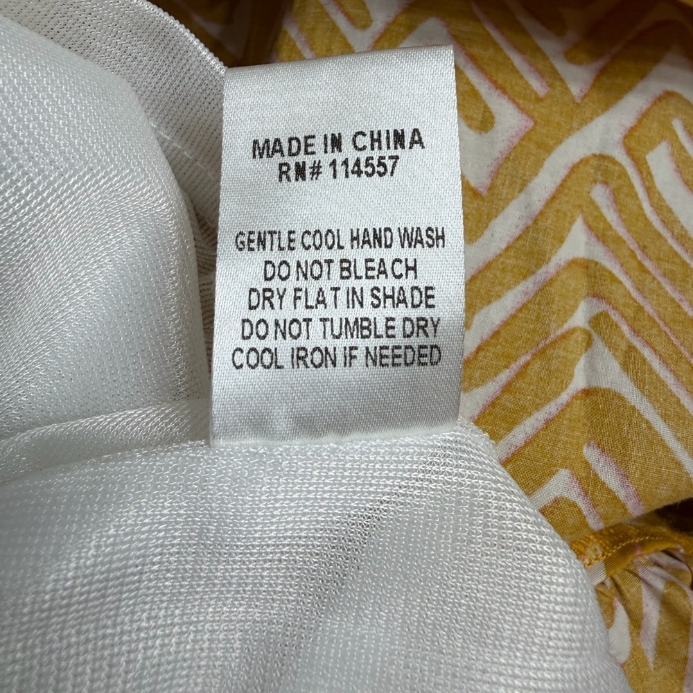 THML Yellow and White Chevron Women's Dress - Picture 4 of 5